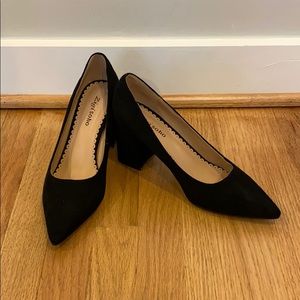 Black Thick High Heels